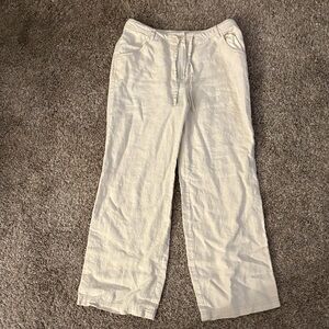 Mage Casual Cream Linen Pants